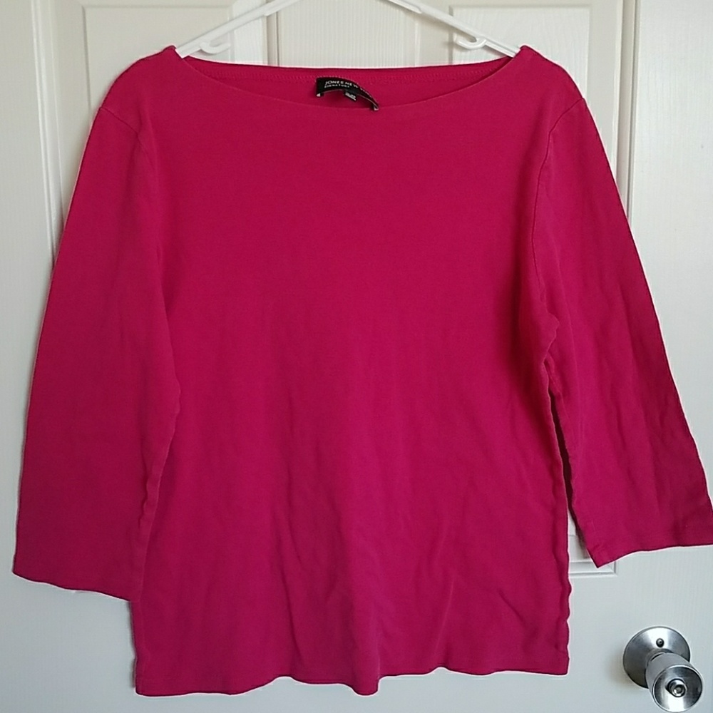 Jones New York Pink Boatneck T-shirt